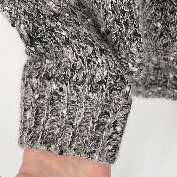 Ann Taylor Knit Wool Mohair Blend Pullover Sweater Heather Gray Small super soft - Picture 10 of 10